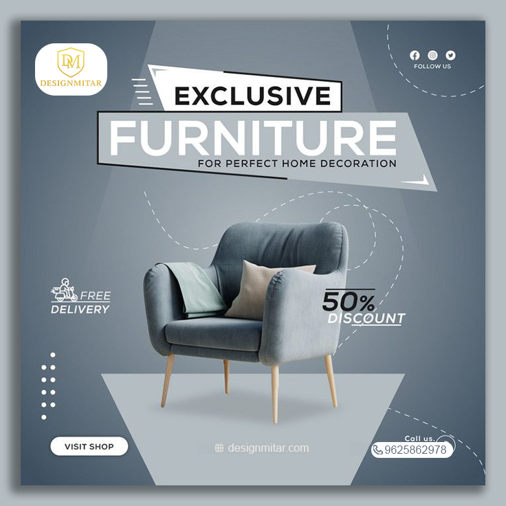Promotional furniture advertisement with discount