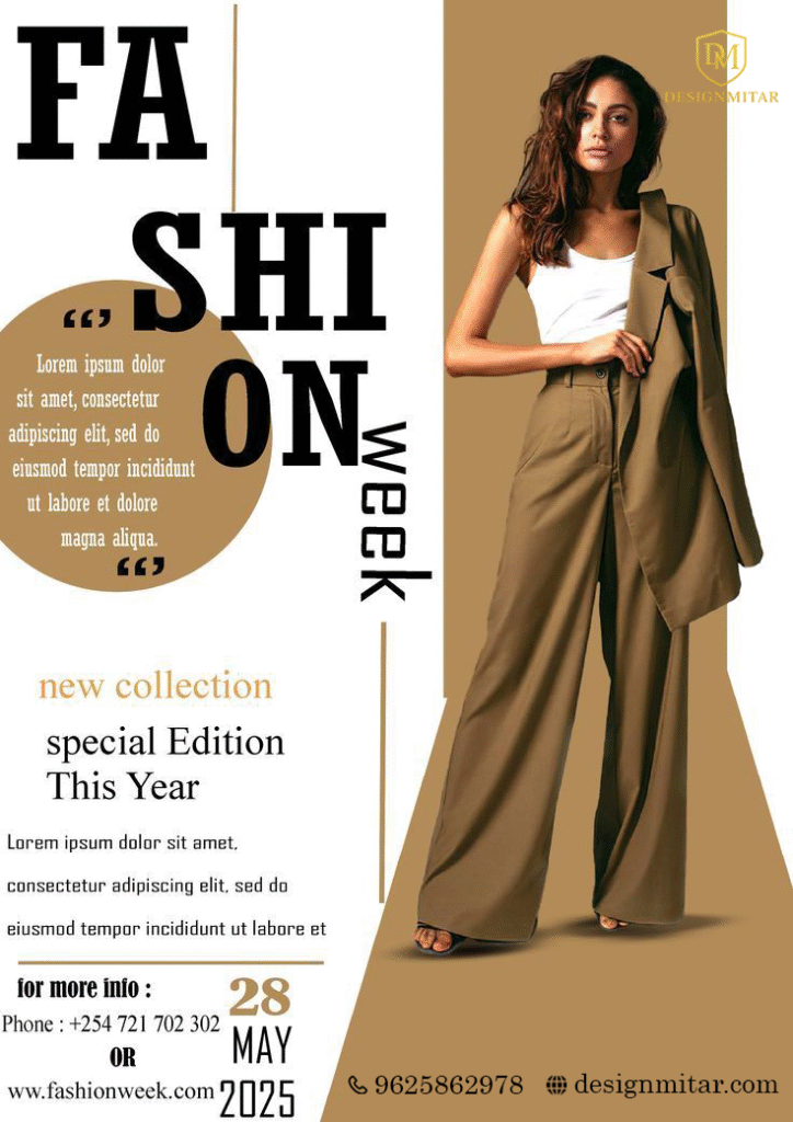Fashion week promotional poster design